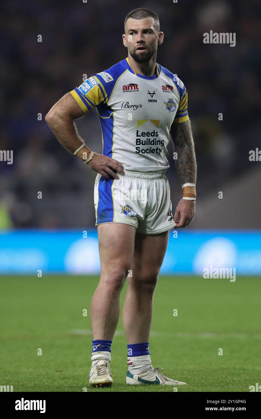 James Bentley de Leeds Rhinos lors du match Betfred Super League Round 25 Leeds Rhinos vs Hull FC au Headingley Stadium, Leeds, Royaume-Uni, 6 septembre 2024 (photo par Alfie Cosgrove/News images) Banque D'Images