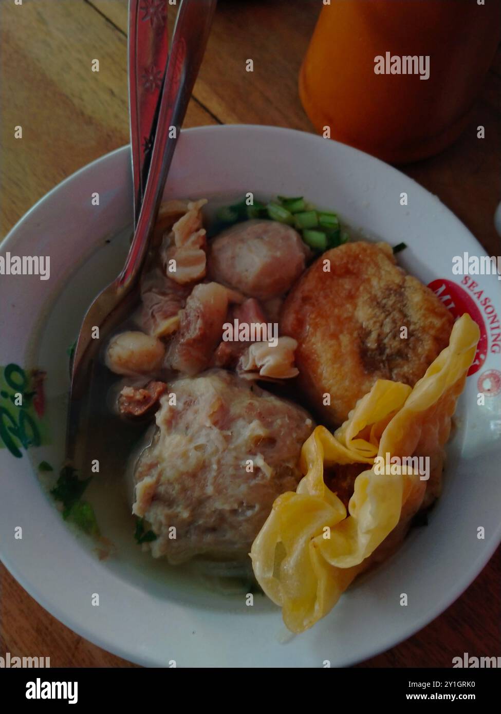 Vue des boulettes de viande typiques de Java oriental Banque D'Images