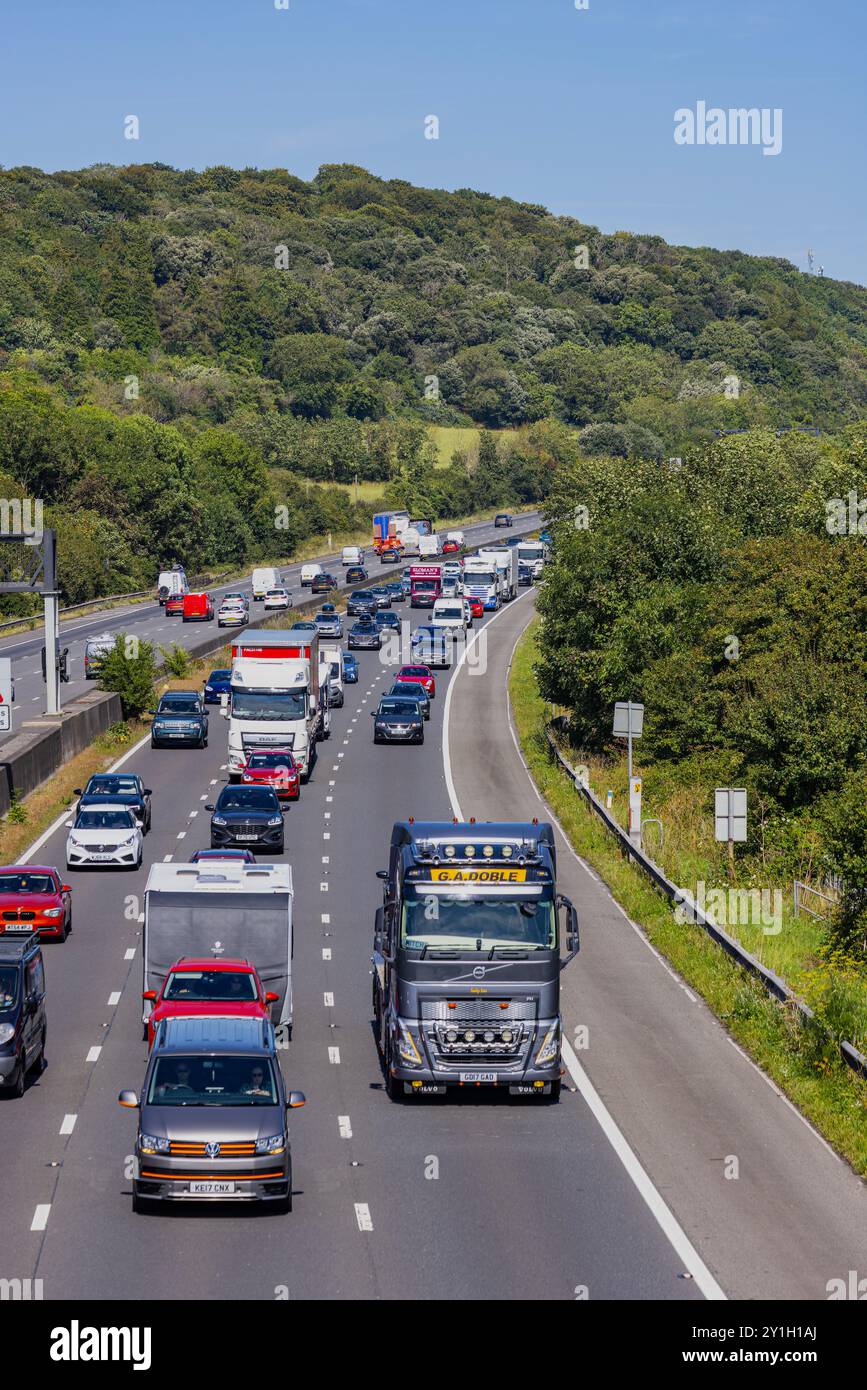 Embouteillage M5 en direction du sud Banque D'Images