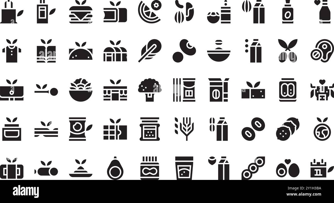 Icônes du jour végétarien mondial Collection d'icônes vectorielles de haute qualité avec Stroke modifiable. Idéal pour les projets professionnels et créatifs. Illustration de Vecteur