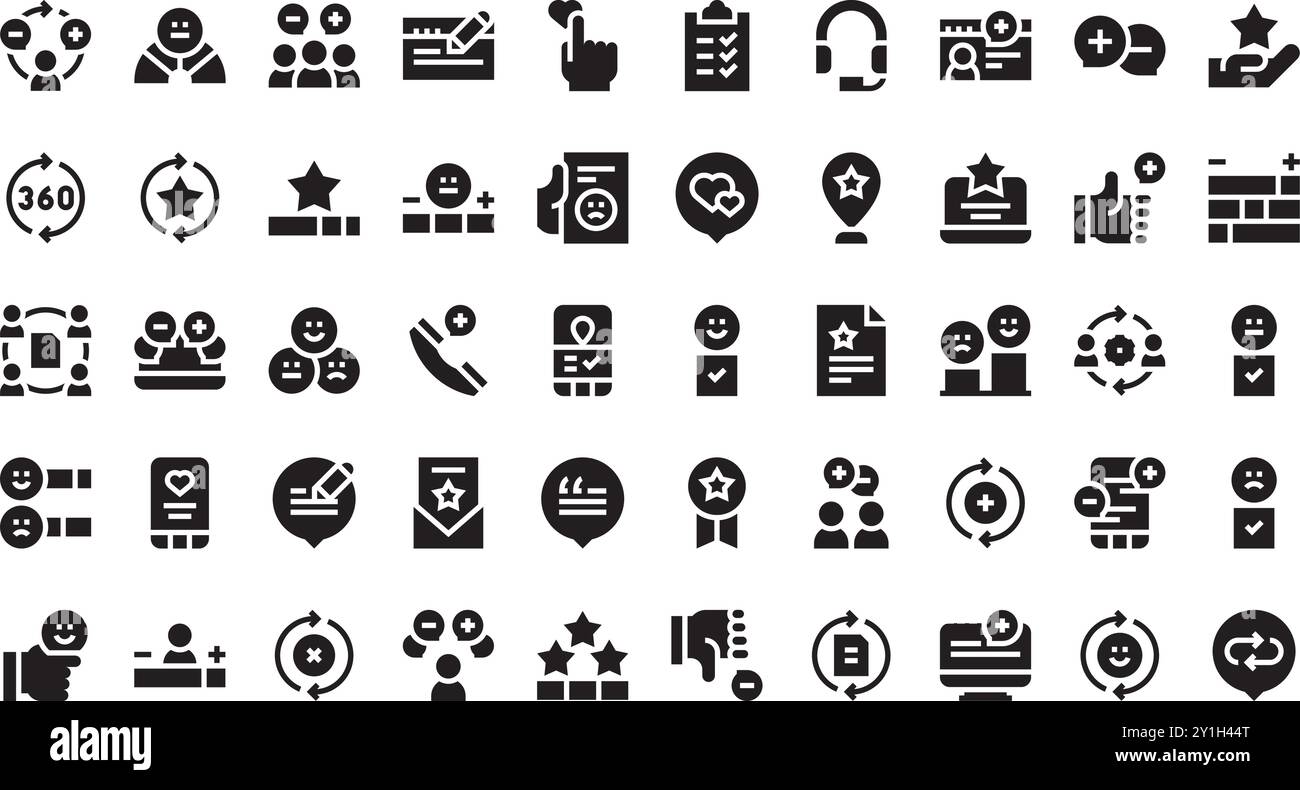 Critiques et commentaires icônes Collection d'icônes vectorielles de haute qualité avec contour modifiable. Idéal pour les projets professionnels et créatifs. Illustration de Vecteur