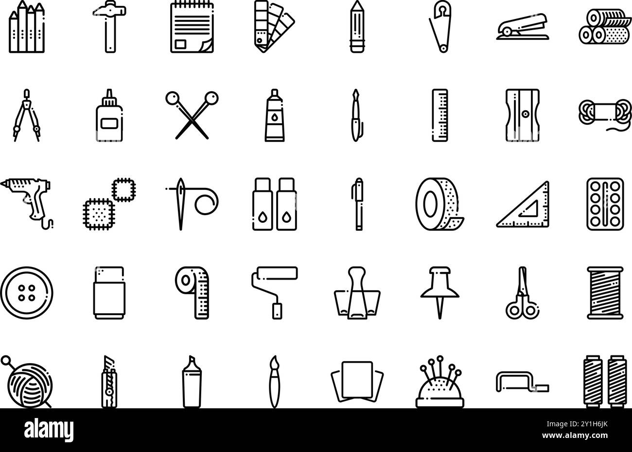 Icônes d'artisanat Collection d'icônes vectorielles de haute qualité avec trait modifiable. Idéal pour les projets professionnels et créatifs. Illustration de Vecteur