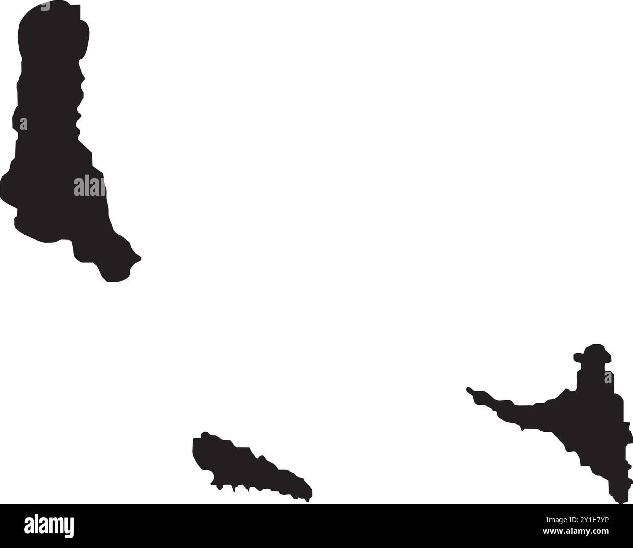 Icône de carte des Comores illustration élément design Illustration de Vecteur