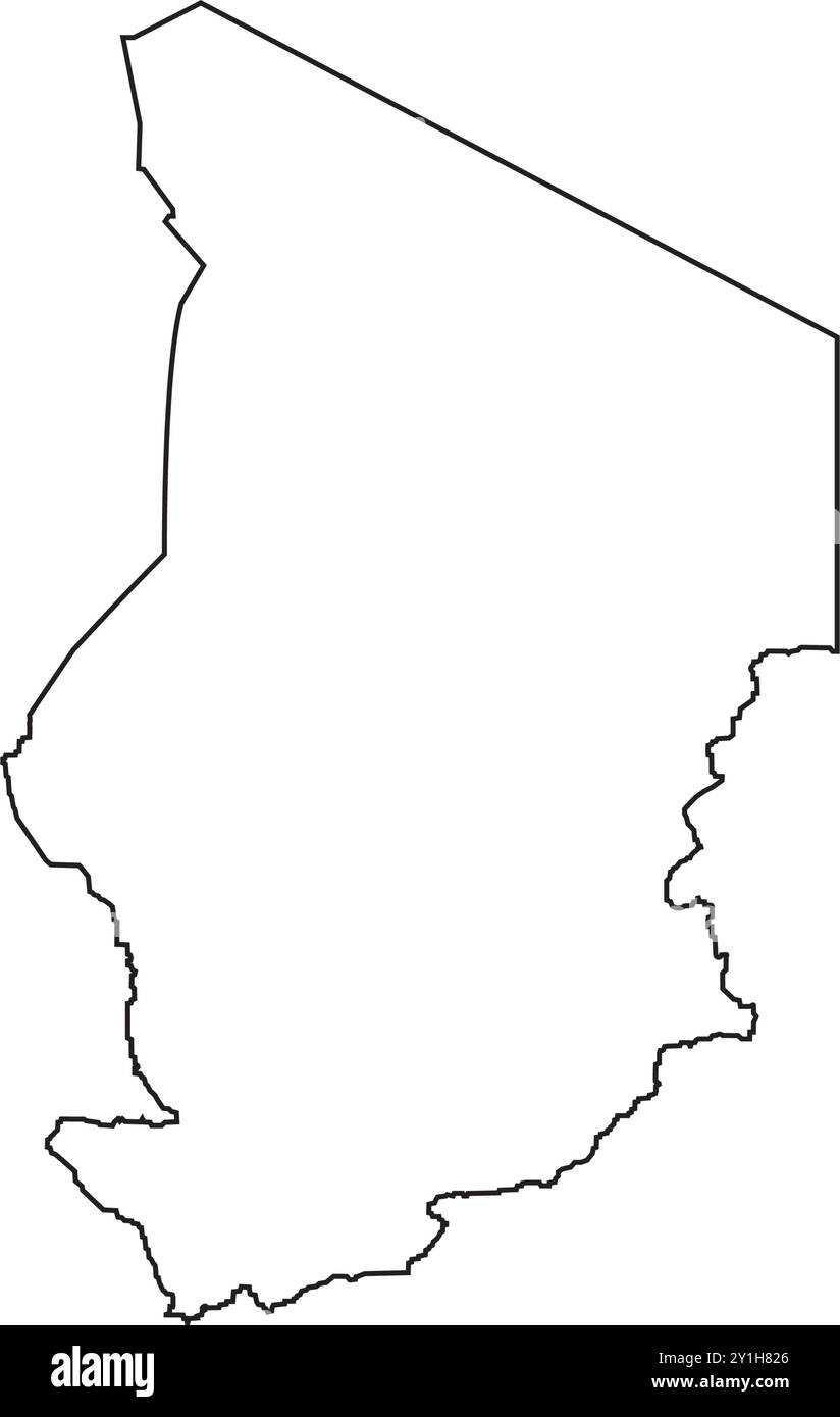 Tchad icône d'illustration de carte conception d'élément Illustration de Vecteur Tchad icône d'illustration de carte conception d'élément Illustration de Vecteur