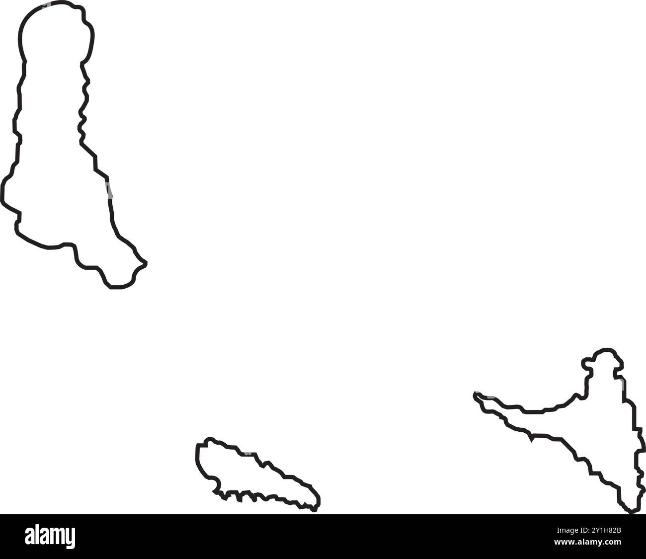 Icône de carte des Comores illustration élément design Illustration de Vecteur