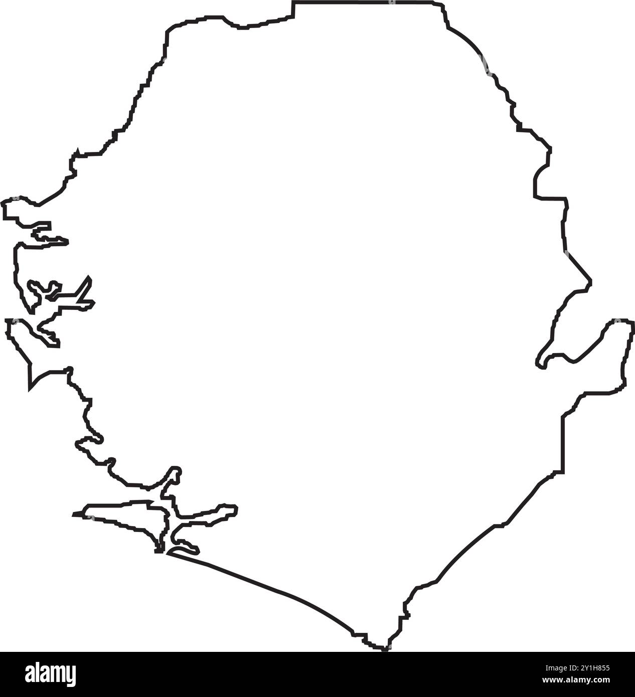 sierra leone carte icône illustration élément conception Illustration de Vecteur