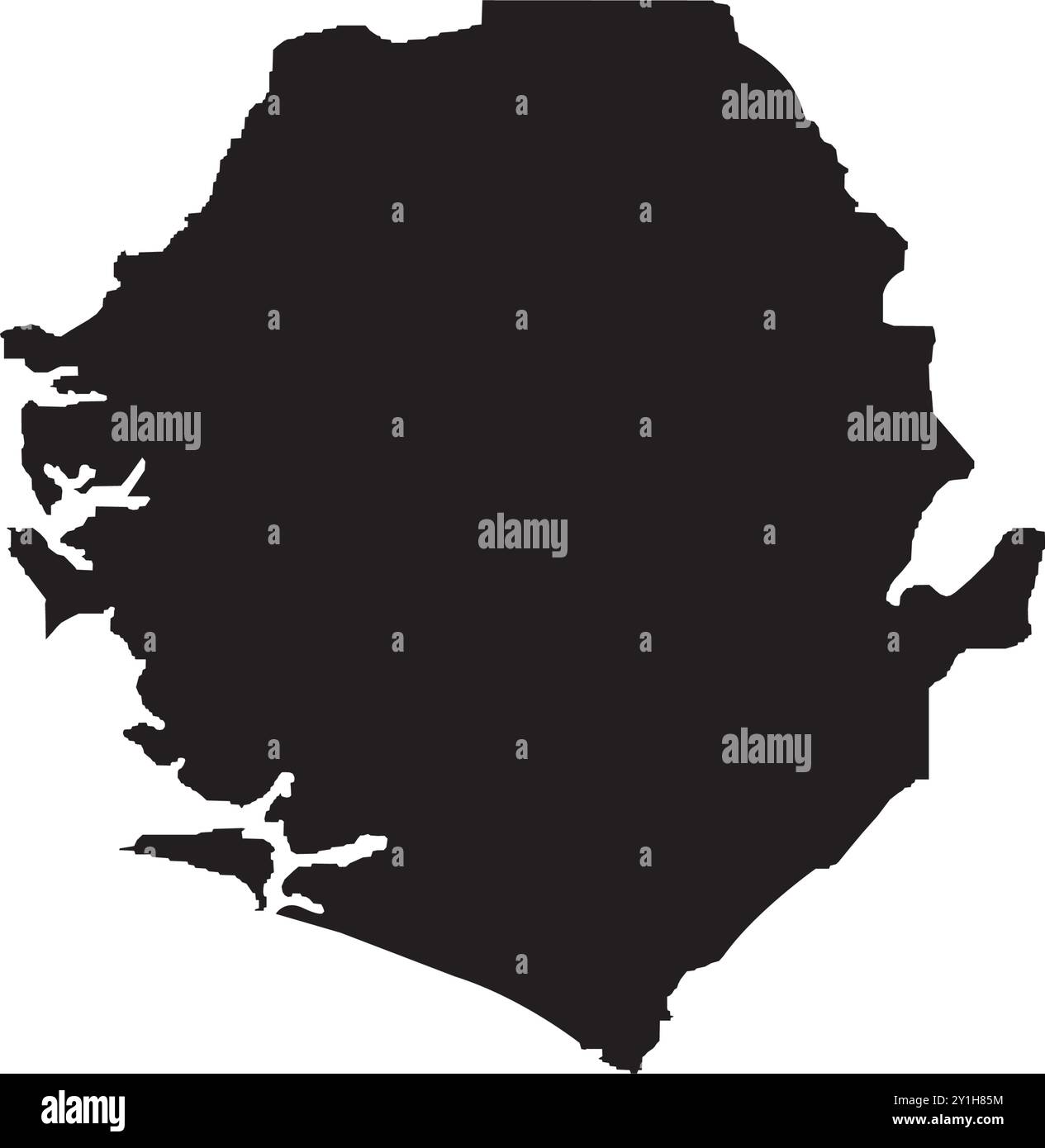 sierra leone carte icône illustration élément conception Illustration de Vecteur