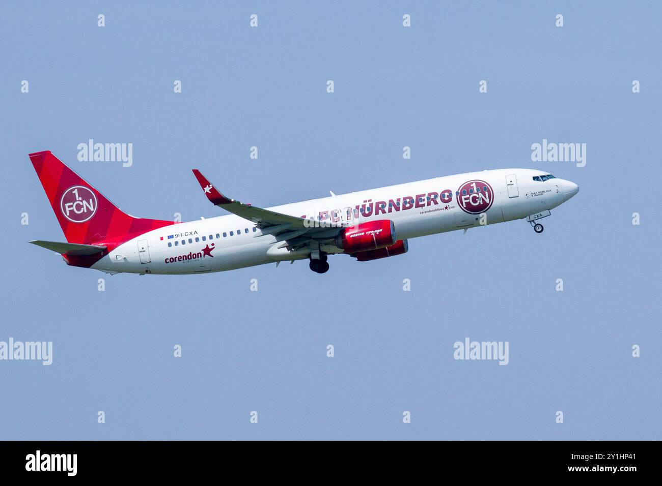 Zaventem, Belgique, 1er septembre 2024. Avion Corendon Airlines Europe après le décollage de Brussels Airport Banque D'Images