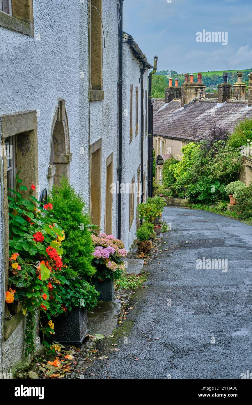 Chalets à Constitution Hill, Settle, North Yorkshire Banque D'Images