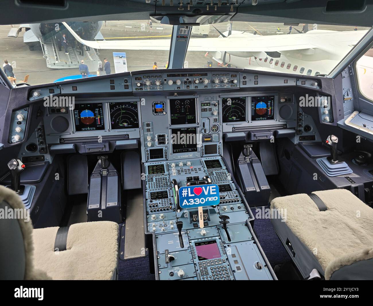 Poste de pilotage Airbus A330-900 Banque D'Images