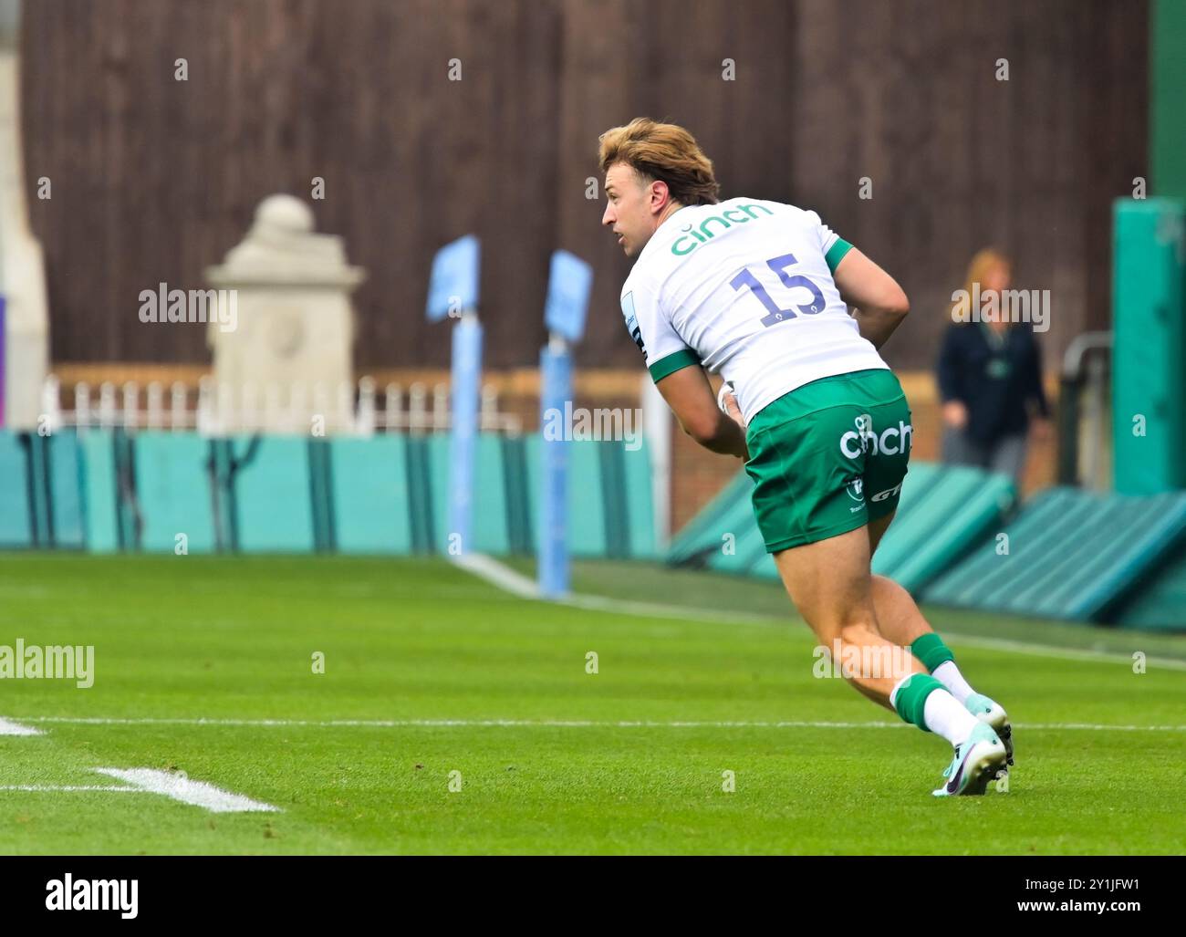 Northampton ANGLETERRE - samedi 7 septembre : James Ramm lors du match entre les Northampton Saints et Leinster Rugby au Cinch Stadium Franklin's Gardens. Northampton Royaume-Uni. Crédit : PATRICK ANTHONISZ/Alamy Live News Banque D'Images