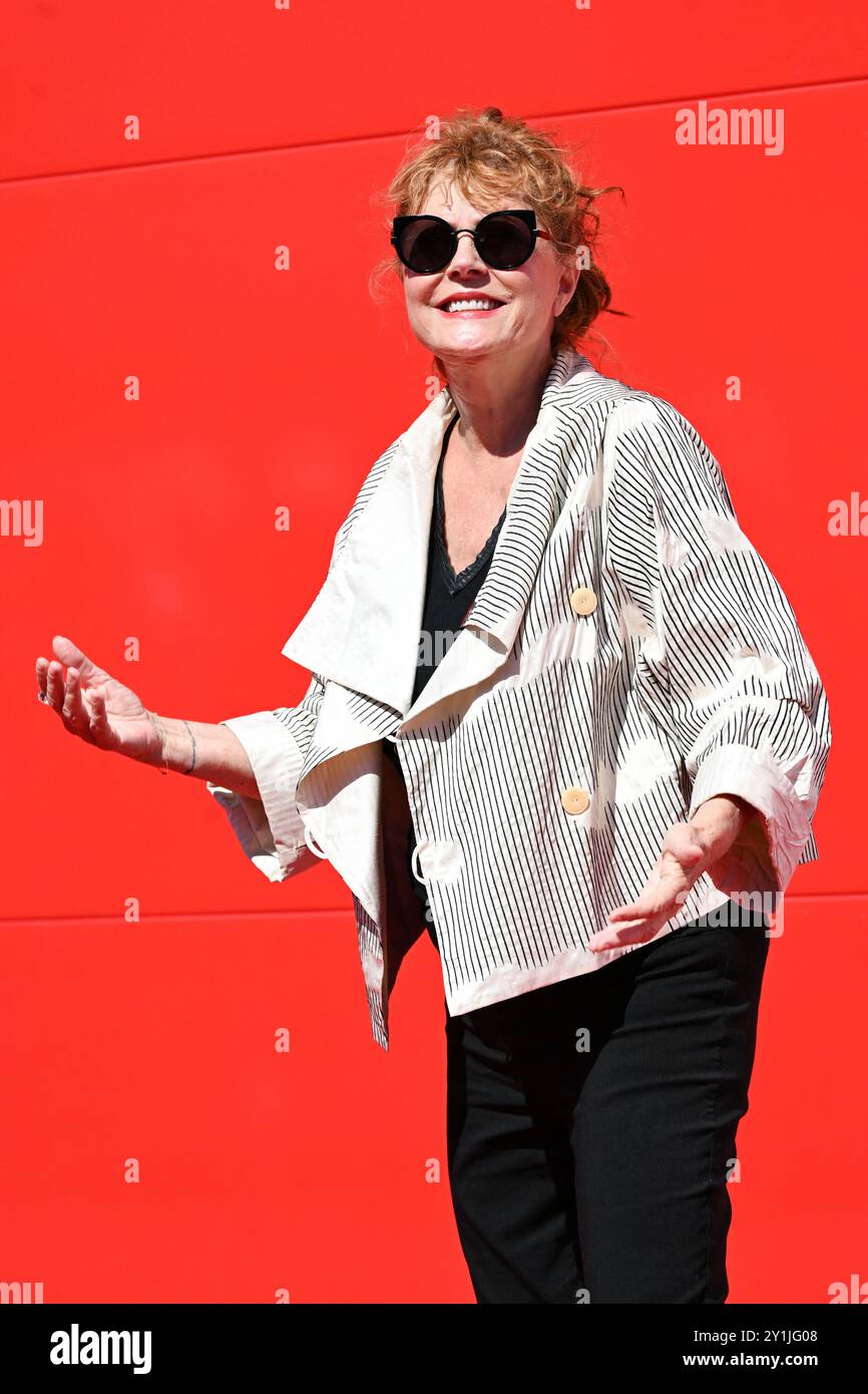 Venise, Italie. 07 septembre 2024. Susan Sarandon assiste à The Horizon : an American Saga - Chapitre 2 première dans le cadre du 81e Festival international du film de Venise, à Venise, Italie, le 7 septembre 2024. Photo Aurore MARECHAL/ABACAPRESS. COM Credit : Abaca Press/Alamy Live News Banque D'Images