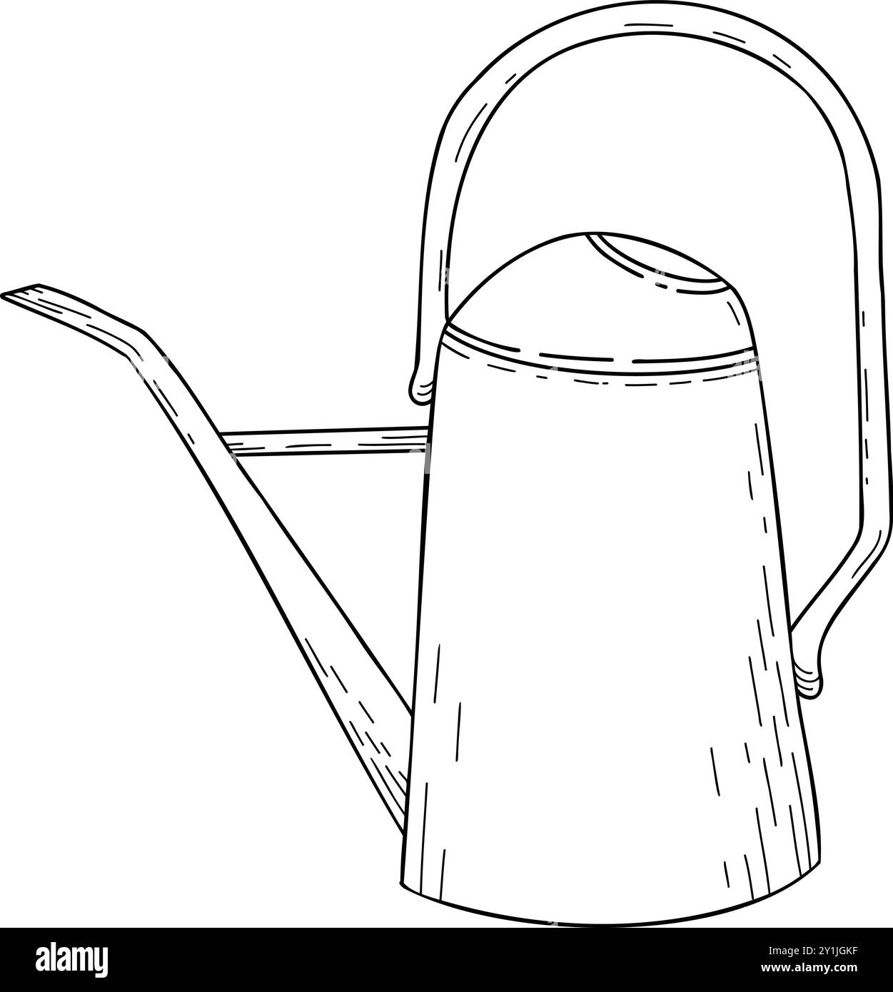 Outils de jardinage icônes linéaires et doodles. Arrosoir, arrosage, irrigation, pulvérisation. Pour les fleuristes, les fleuristes, les jardiniers, les soins des plantes. Dessin au trait Illustration de Vecteur