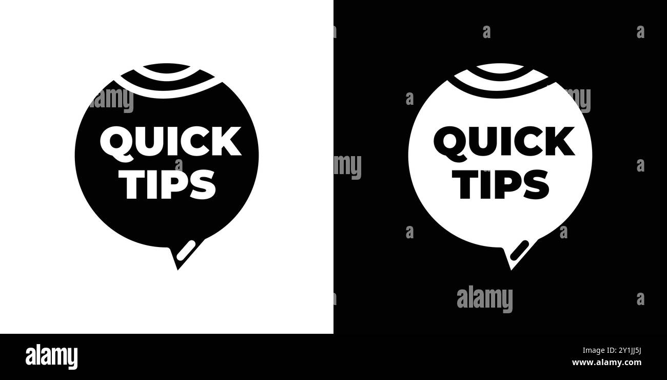 Conseils rapides conception d'icône simple plat de symbole vectoriel contour collection logo Illustration de Vecteur