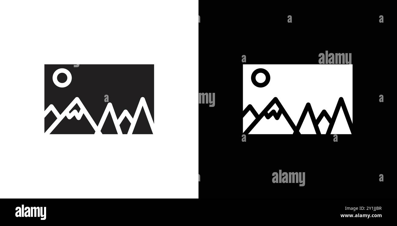 Design d'icône d'image simple plat de symbole vectoriel contour de collection logo Illustration de Vecteur