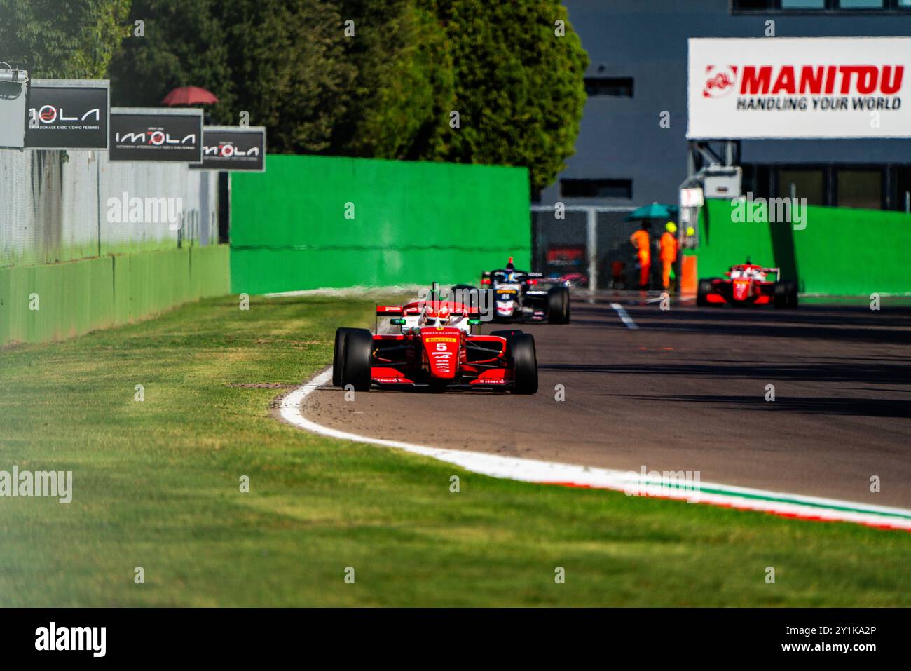 Imola, Imola, Italie. 7 septembre 2024. Camara Rafael, pilote brésilien du Prema Racing Team, participe à la 7ème manche du Formula Regional European Championship Alpine sur le circuit Enzo and Dino Ferrari International. (Crédit image : © Luca Martini/ZUMA Press Wire) USAGE ÉDITORIAL SEULEMENT! Non destiné à UN USAGE commercial ! Banque D'Images