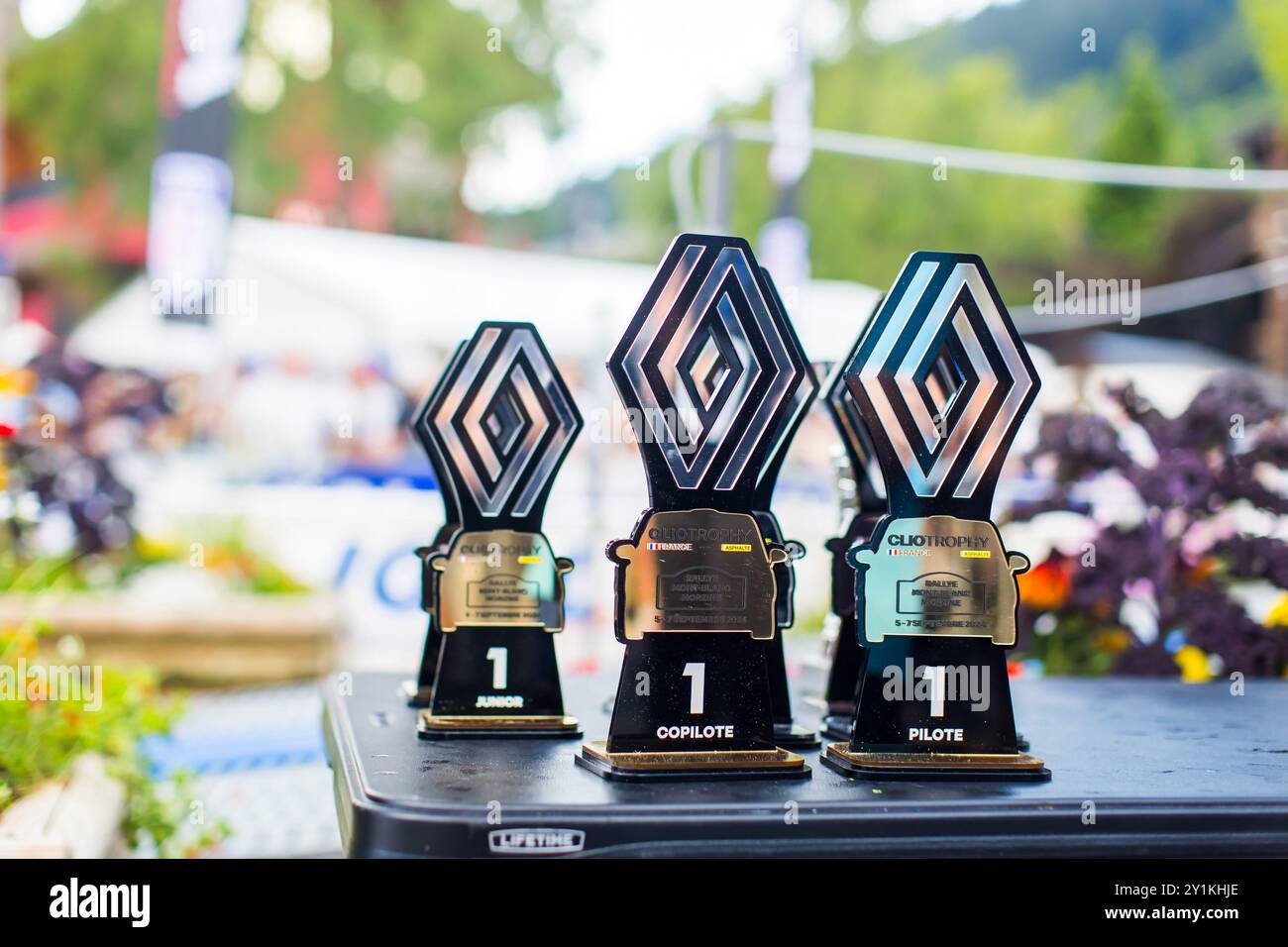 Morzine, France. 07 septembre 2024. Trophée Clio Trophy France lors du Rallye Mont-Blanc Morzine 2024, 6ème manche du Championnat de France des Rallyes 2024, du 6 au 9 septembre à Morzine, France - photo Bastien Roux/DPPI crédit : DPPI Media/Alamy Live News Banque D'Images