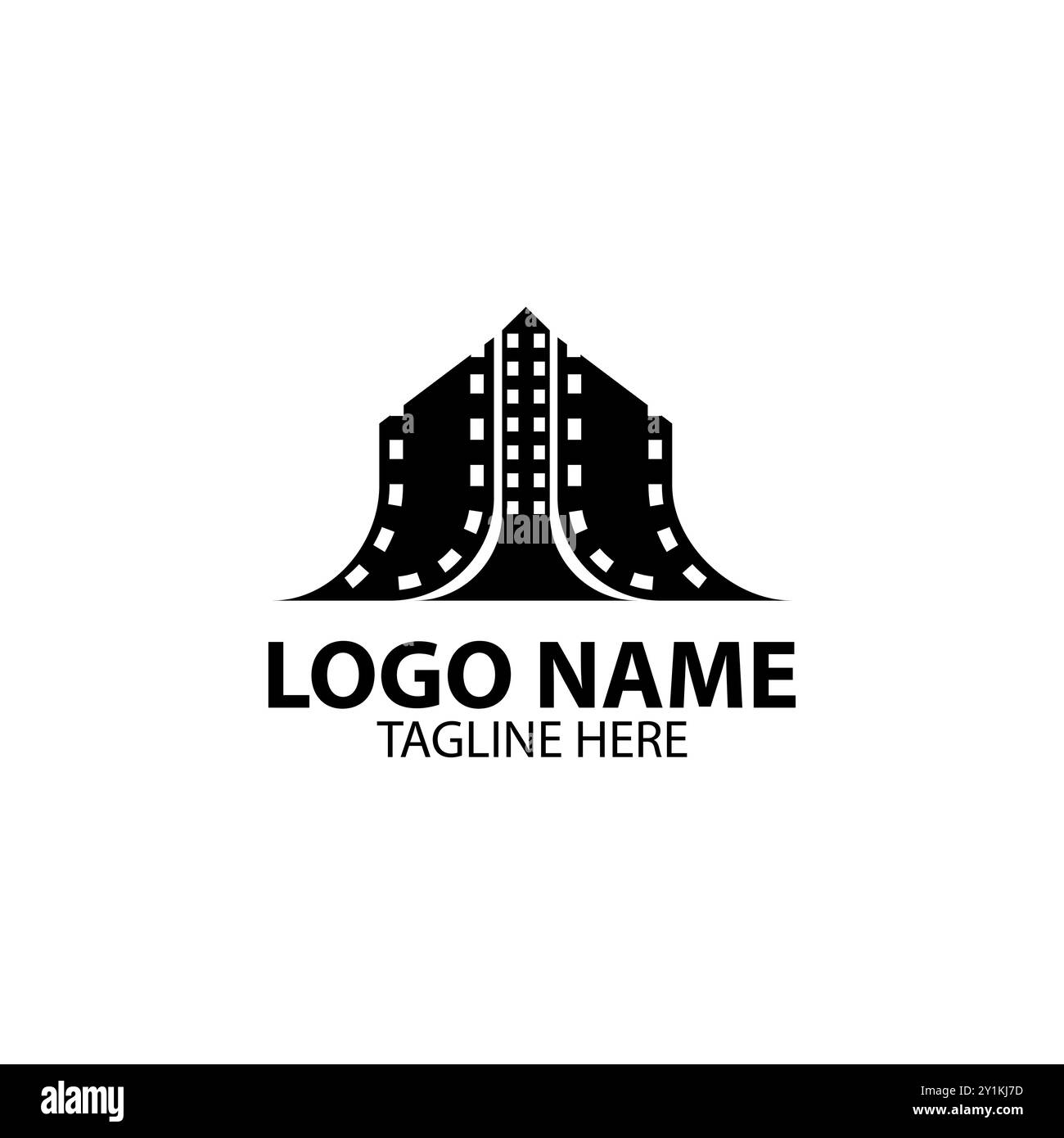 vecteur de conception de logo de salle de cinéma Illustration de Vecteur