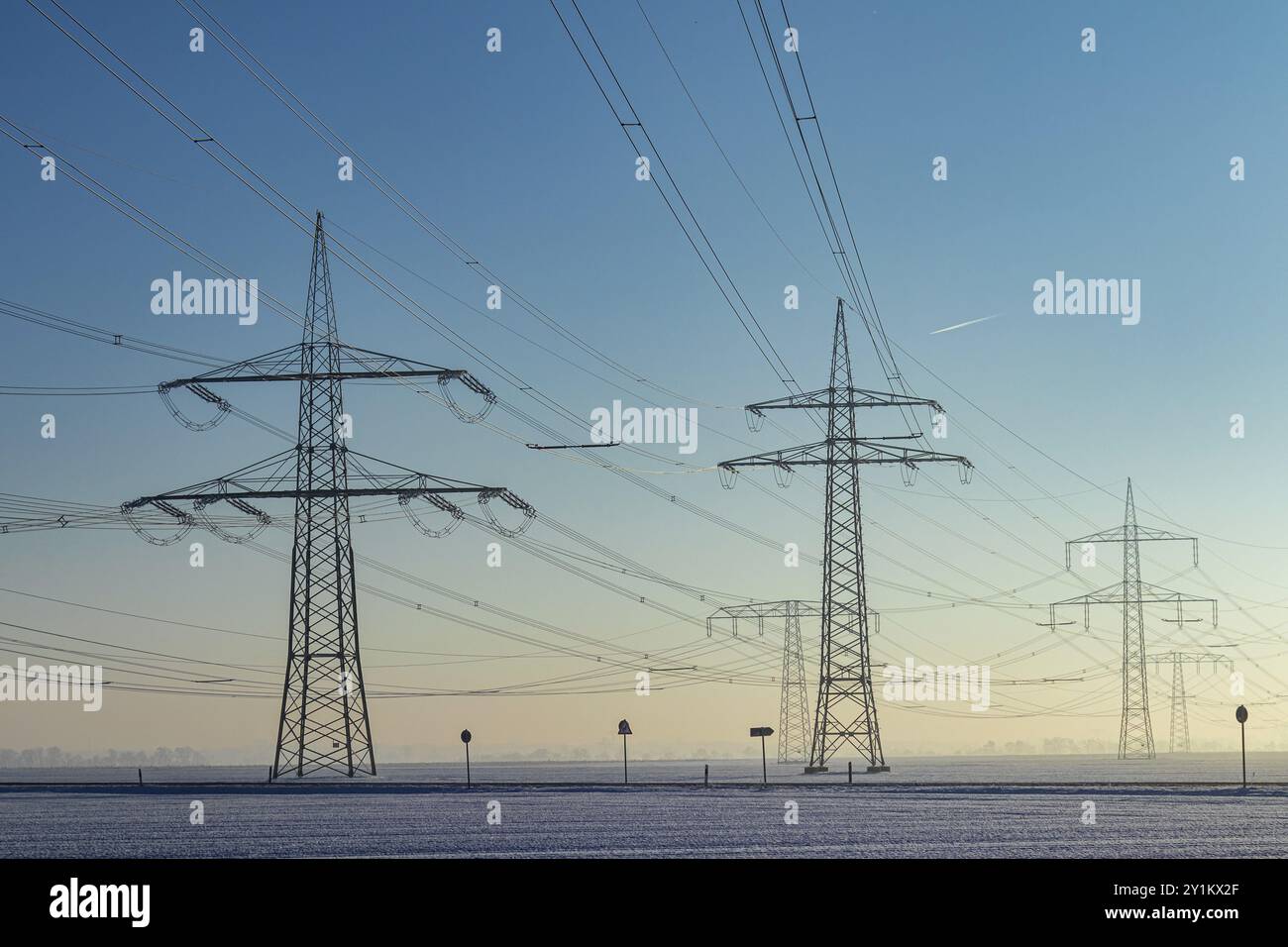 Haute tension Banque D'Images