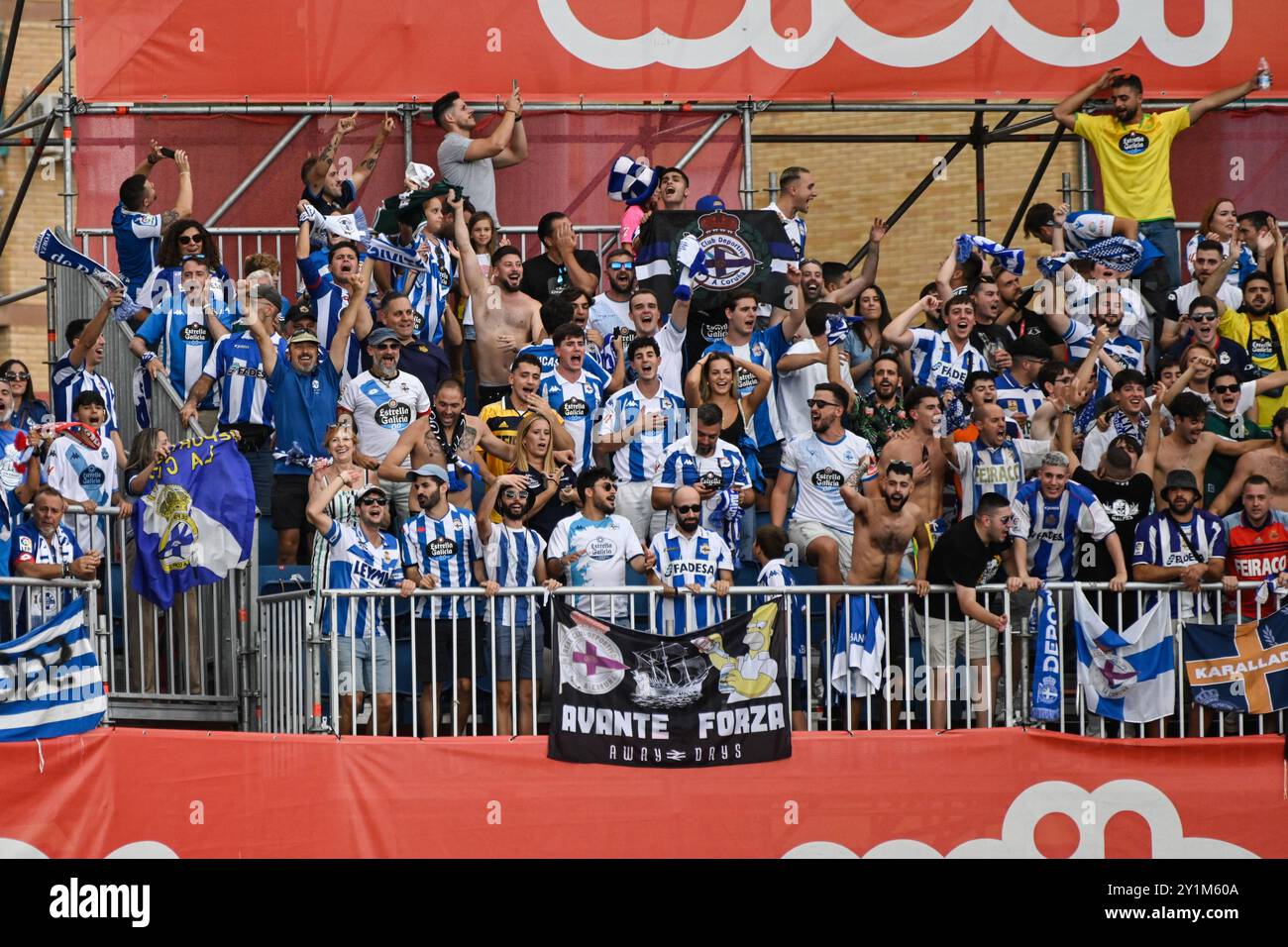 Écharpe Deportivo La Coruña - Rare Fan De Foot, Bleu Et Blanc, 140 Cm