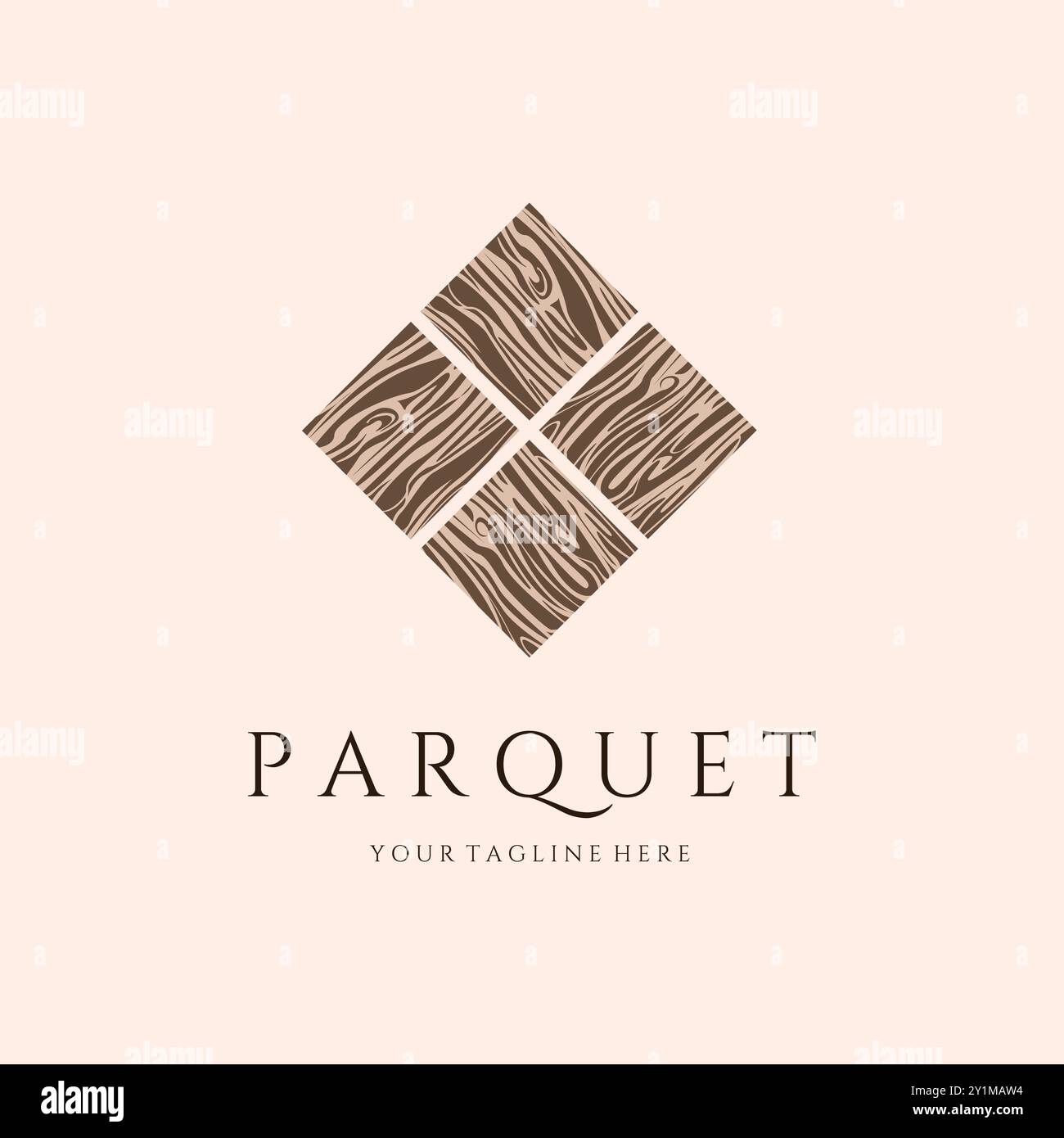 Parquet en bois illustration vectorielle logo Design Illustration de Vecteur