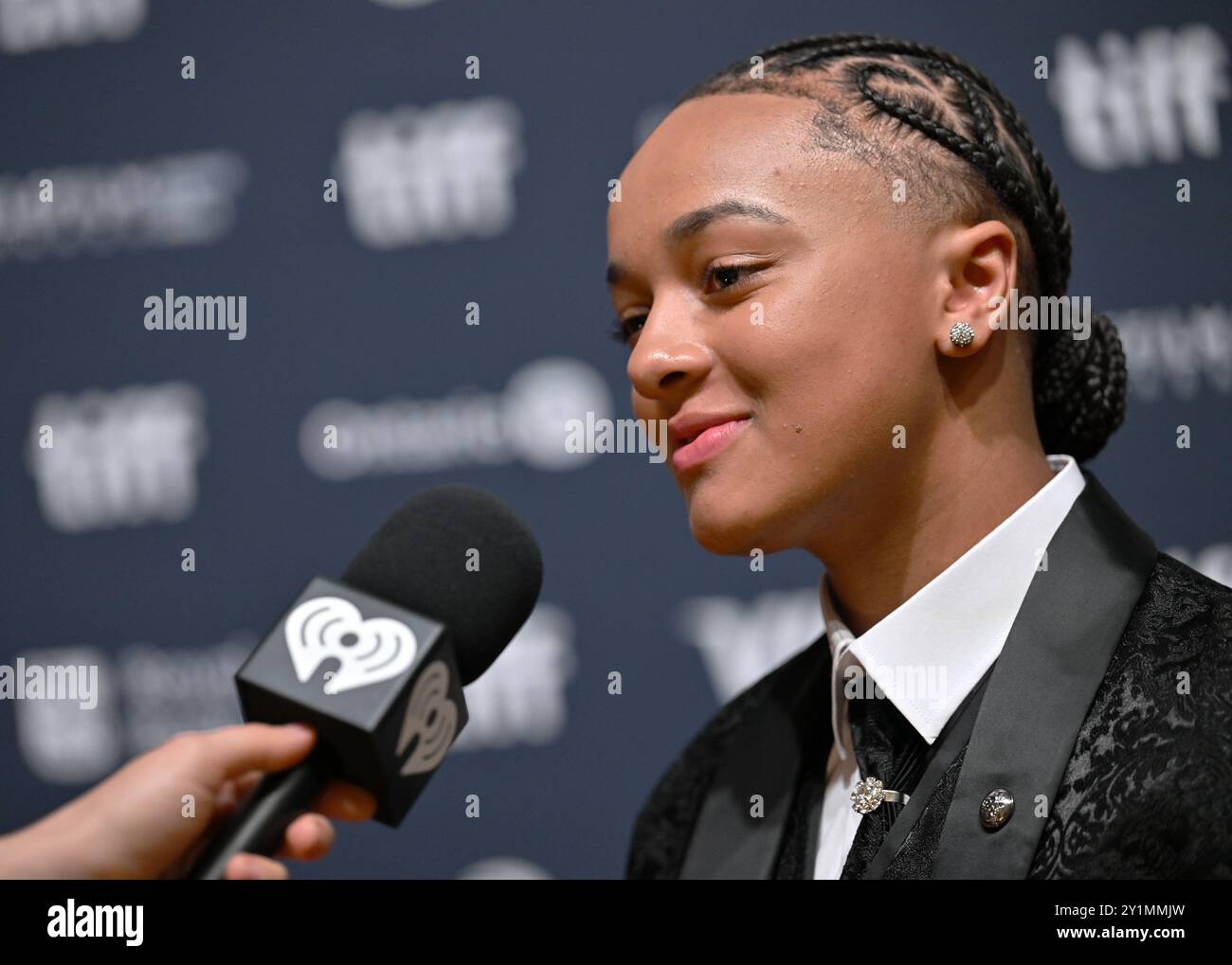 Toronto, Canada. 07 septembre 2024. Nykiya Adams assiste à la première de 'Bird' au TIFF Lightbox lors du Festival international du film de Toronto à Toronto, Canada, le samedi 7 septembre 2024. Photo de Chris Chew/UPI crédit : UPI/Alamy Live News Banque D'Images