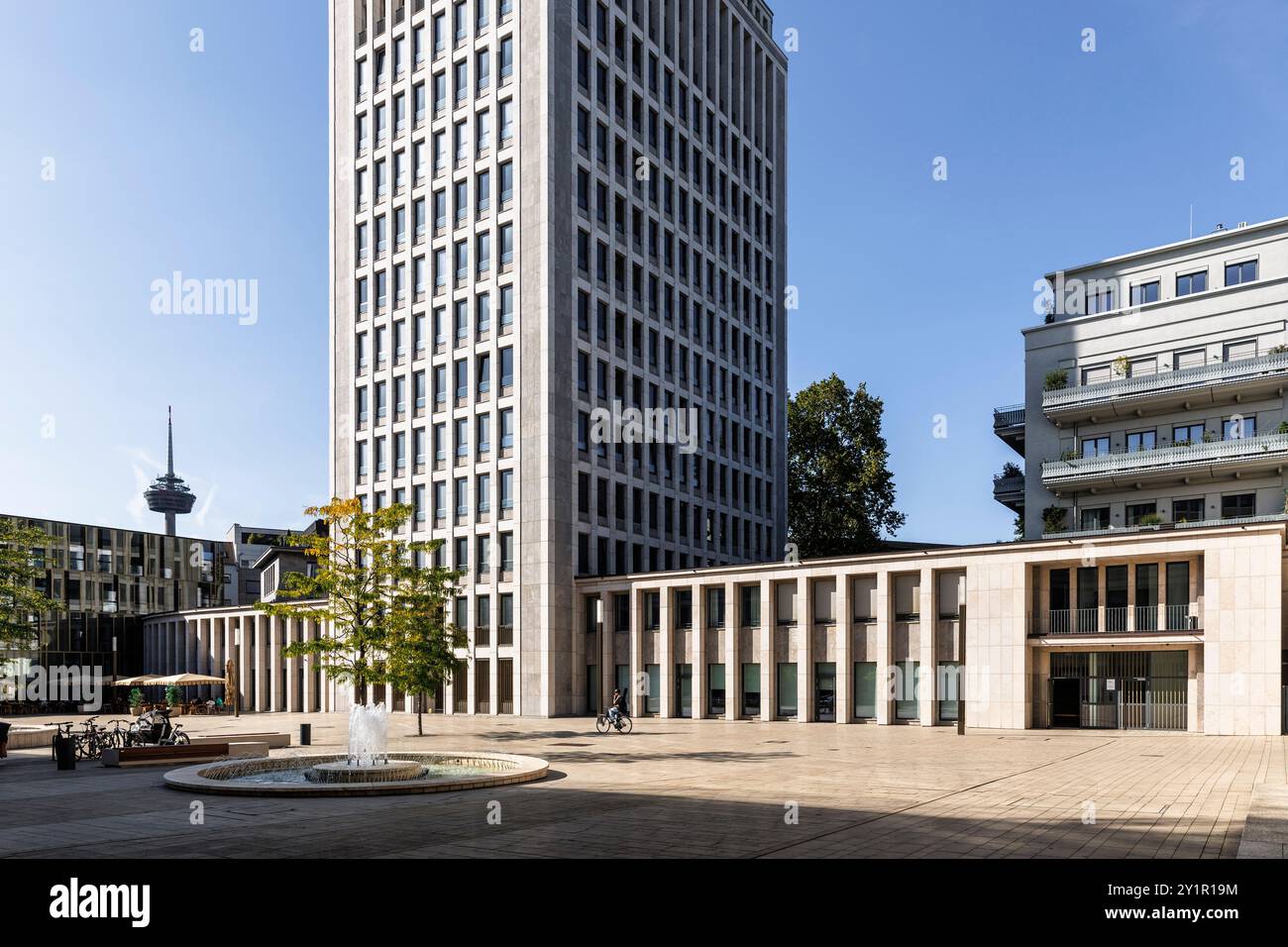 Le Quartier Gerling, l'ancien quartier général de l'assurance Gerling group a été converti en un quartier résidentiel et complexe de bureaux, Cologne, Banque D'Images