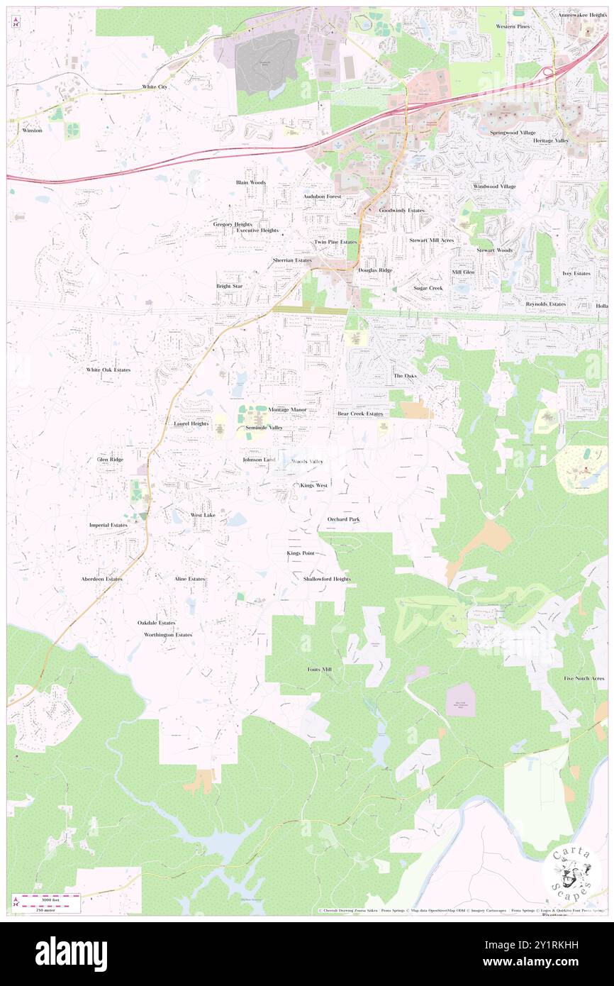 Woods Valley, Douglas County, US, États-Unis, Géorgie, n 33 40' 44'', S 84 46' 43'', carte, Cartascapes carte publiée en 2024. Explorez Cartascapes, une carte qui révèle la diversité des paysages, des cultures et des écosystèmes de la Terre. Voyage à travers le temps et l'espace, découvrir l'interconnexion du passé, du présent et de l'avenir de notre planète. Banque D'Images