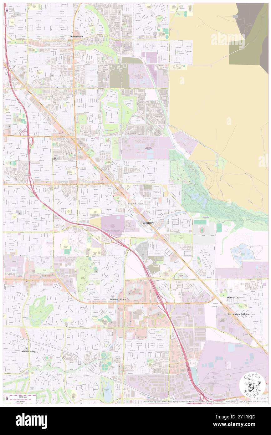 East Las Vegas, comté de Clark, US, États-Unis, Nevada, n 36 5' 39'', S 115 2' 30'', carte, Cartascapes carte publiée en 2024. Explorez Cartascapes, une carte qui révèle la diversité des paysages, des cultures et des écosystèmes de la Terre. Voyage à travers le temps et l'espace, découvrir l'interconnexion du passé, du présent et de l'avenir de notre planète. Banque D'Images