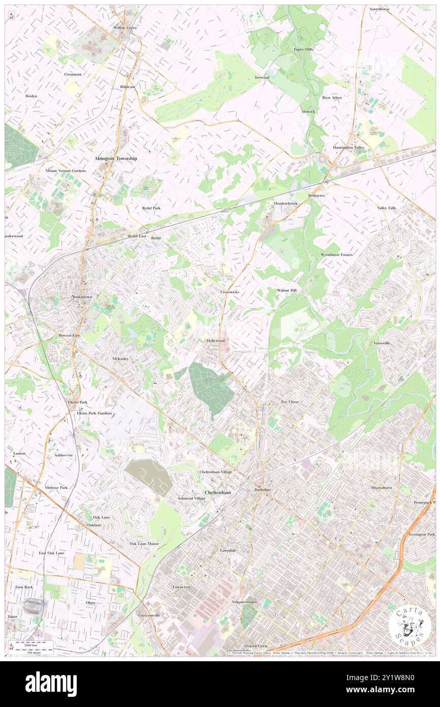 Hollywood, Comté de Montgomery, US, États-Unis, Pennsylvanie, n 40 5' 23'', S 75 5' 36'', carte, Cartascapes carte publiée en 2024. Explorez Cartascapes, une carte qui révèle la diversité des paysages, des cultures et des écosystèmes de la Terre. Voyage à travers le temps et l'espace, découvrir l'interconnexion du passé, du présent et de l'avenir de notre planète. Banque D'Images