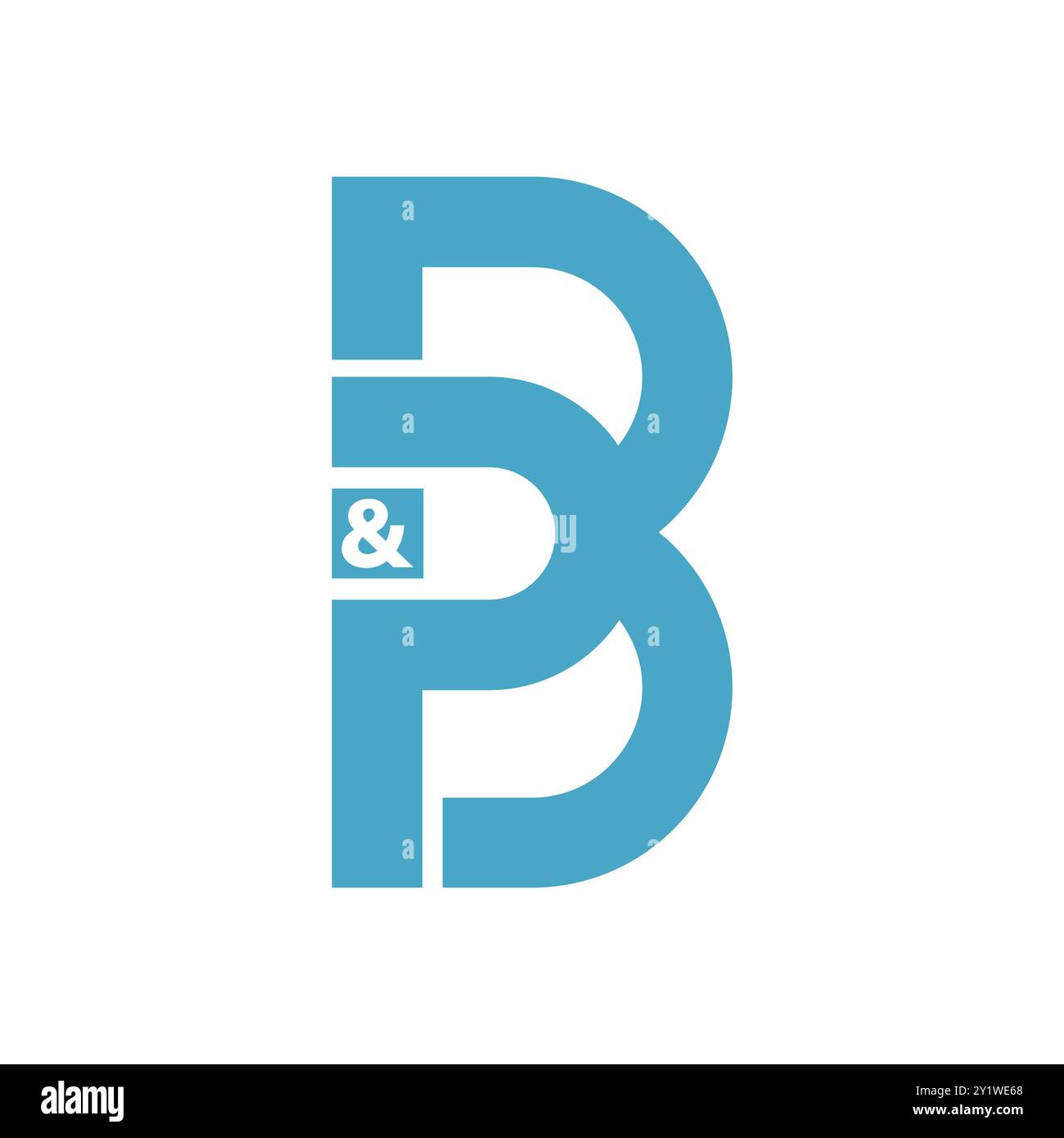 Combinaison de conception de lettres B et P. Illustration de Vecteur
