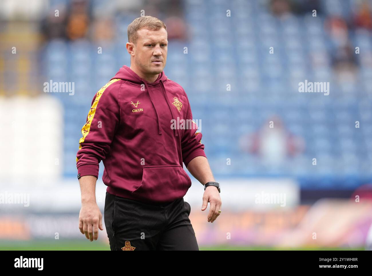 L'entraîneur des Huddersfield Giants Luke Robinson avant le match de Betfred Super League au John Smith's Stadium, Huddersfield. Date de la photo : dimanche 8 septembre 2024. Banque D'Images