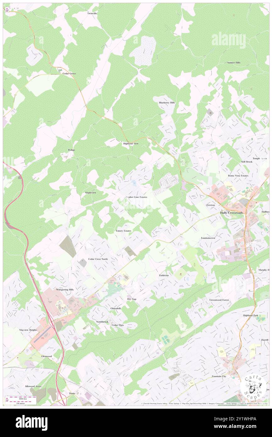 Timber Line Estates, comté de Knox, US, États-Unis, Tennessee, n 36 5' 4'', S 83 58' 7'', carte, Cartascapes carte publiée en 2024. Explorez Cartascapes, une carte qui révèle la diversité des paysages, des cultures et des écosystèmes de la Terre. Voyage à travers le temps et l'espace, découvrir l'interconnexion du passé, du présent et de l'avenir de notre planète. Banque D'Images