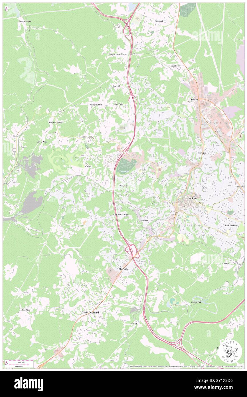 Wickham, comté de Raleigh, États-Unis, Virginie-occidentale, n 37 46' 56'', S 81 13' 0'', carte, Cartascapes carte publiée en 2024. Explorez Cartascapes, une carte qui révèle la diversité des paysages, des cultures et des écosystèmes de la Terre. Voyage à travers le temps et l'espace, découvrir l'interconnexion du passé, du présent et de l'avenir de notre planète. Banque D'Images