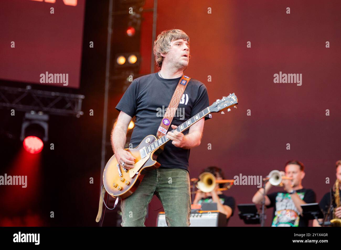 Preston, Angleterre, 8 septembre 2024. Shed Seven jouant sur la scène principale à BBC Radio 2 dans le parc de Preston. Crédit : Izzy Clayton/Alamy Live News Banque D'Images