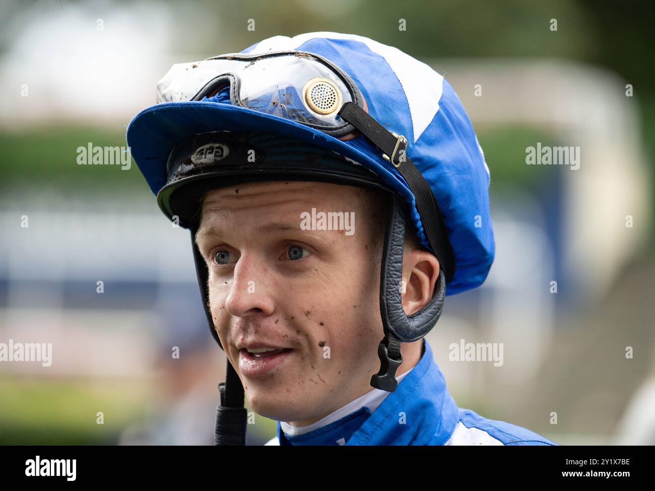 Ascot, Berkshire, Royaume-Uni. 7 septembre 2024. Jockey David Probert. LE RÉVÉREND monté par le jockey David Probert remporte le Chapel Down handicap Stakes (Heritage handicap) (classe 2) le deuxième jour du Big Food and Drink Festival à l'hippodrome d'Ascot dans le Berkshire. Propriétaires Tony Bloom & Ian McAleavy, propriétaire William Haggas. Crédit : Maureen McLean/Alamy Banque D'Images