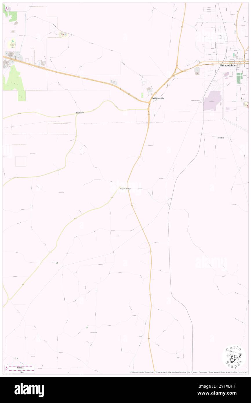 Good Hope, comté de Neshoba, États-Unis, Mississippi, n 32 43' 40'', S 89 9' 25'', carte, Cartascapes carte publiée en 2024. Explorez Cartascapes, une carte qui révèle la diversité des paysages, des cultures et des écosystèmes de la Terre. Voyage à travers le temps et l'espace, découvrir l'interconnexion du passé, du présent et de l'avenir de notre planète. Banque D'Images