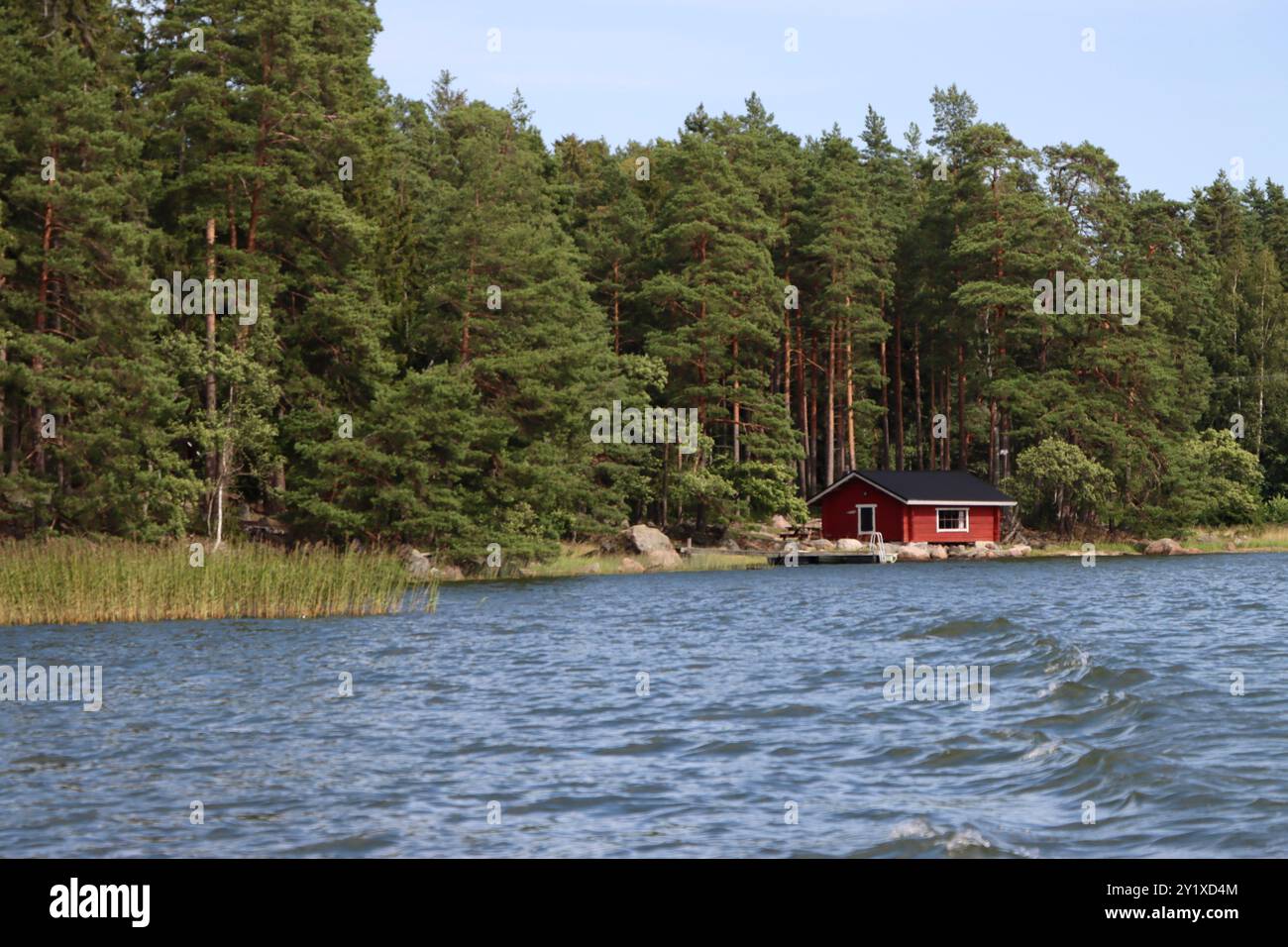 Archipel de Pellinge sur la côte sud de la Finlande sur Suomenlahti, baie de Finlande. Août 2024 Banque D'Images