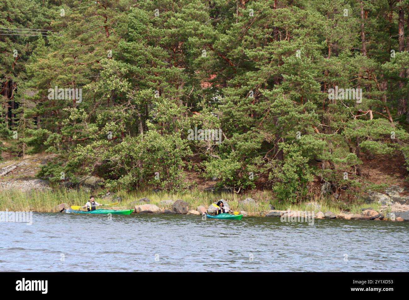 Archipel de Pellinge sur la côte sud de la Finlande sur Suomenlahti, baie de Finlande. Août 2024 Banque D'Images
