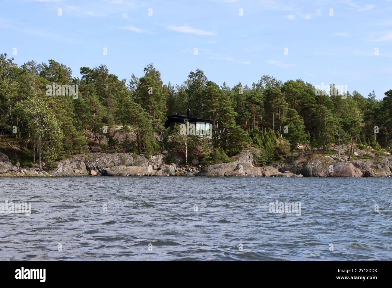 Archipel de Pellinge sur la côte sud de la Finlande sur Suomenlahti, baie de Finlande. Août 2024 Banque D'Images