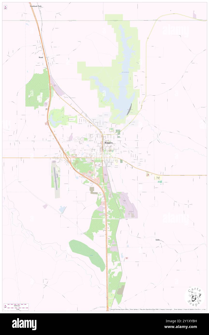 Wiggins, Stone County, US, États-Unis, Mississippi, n 30 51' 29'', S 89 8' 7'', carte, Cartascapes carte publiée en 2024. Explorez Cartascapes, une carte qui révèle la diversité des paysages, des cultures et des écosystèmes de la Terre. Voyage à travers le temps et l'espace, découvrir l'interconnexion du passé, du présent et de l'avenir de notre planète. Banque D'Images