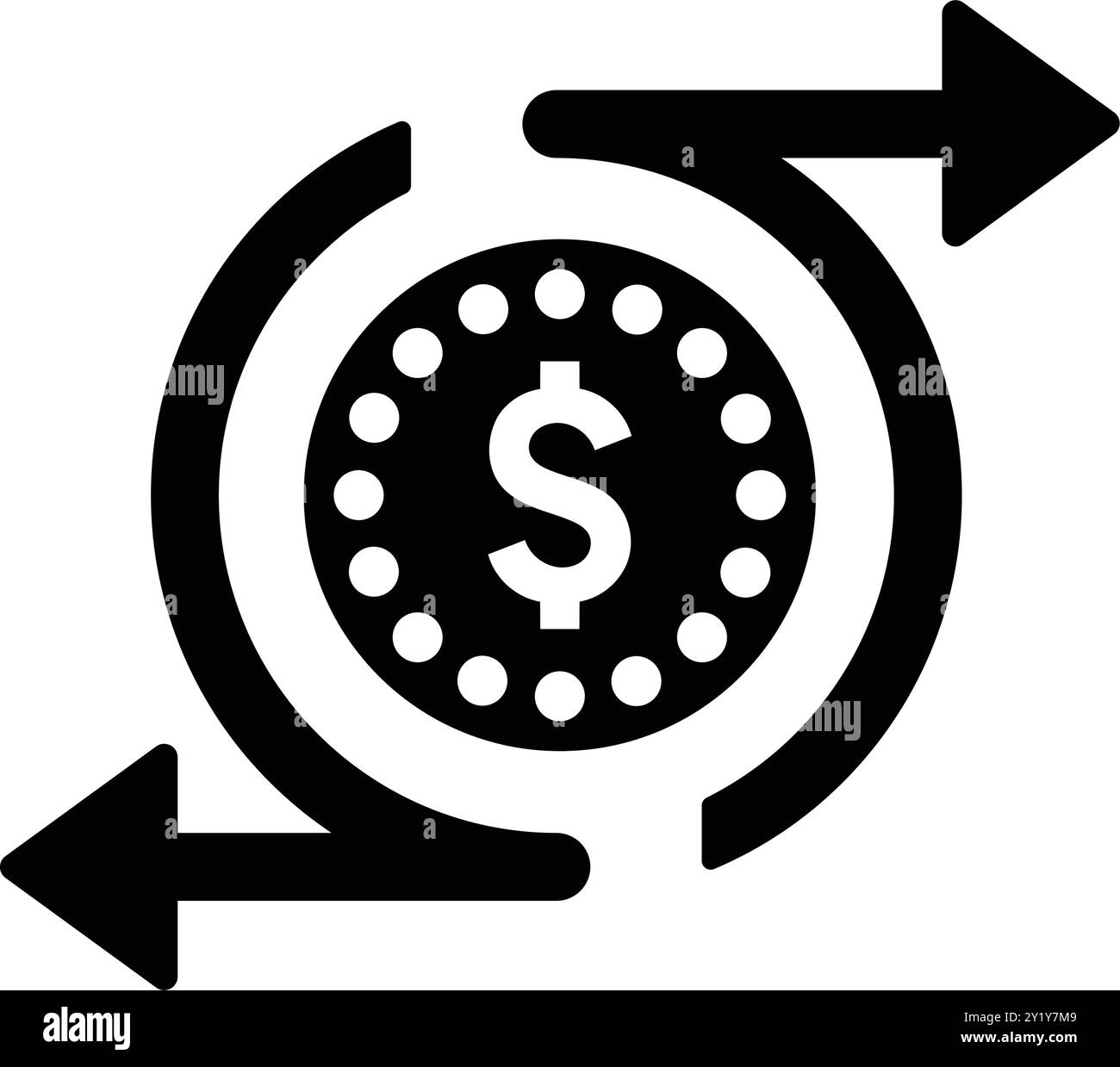 Trésorerie, flux, conception d'icône de transaction pour un usage commercial, Web, médias imprimés ou tout type de projets de conception. Illustration de Vecteur