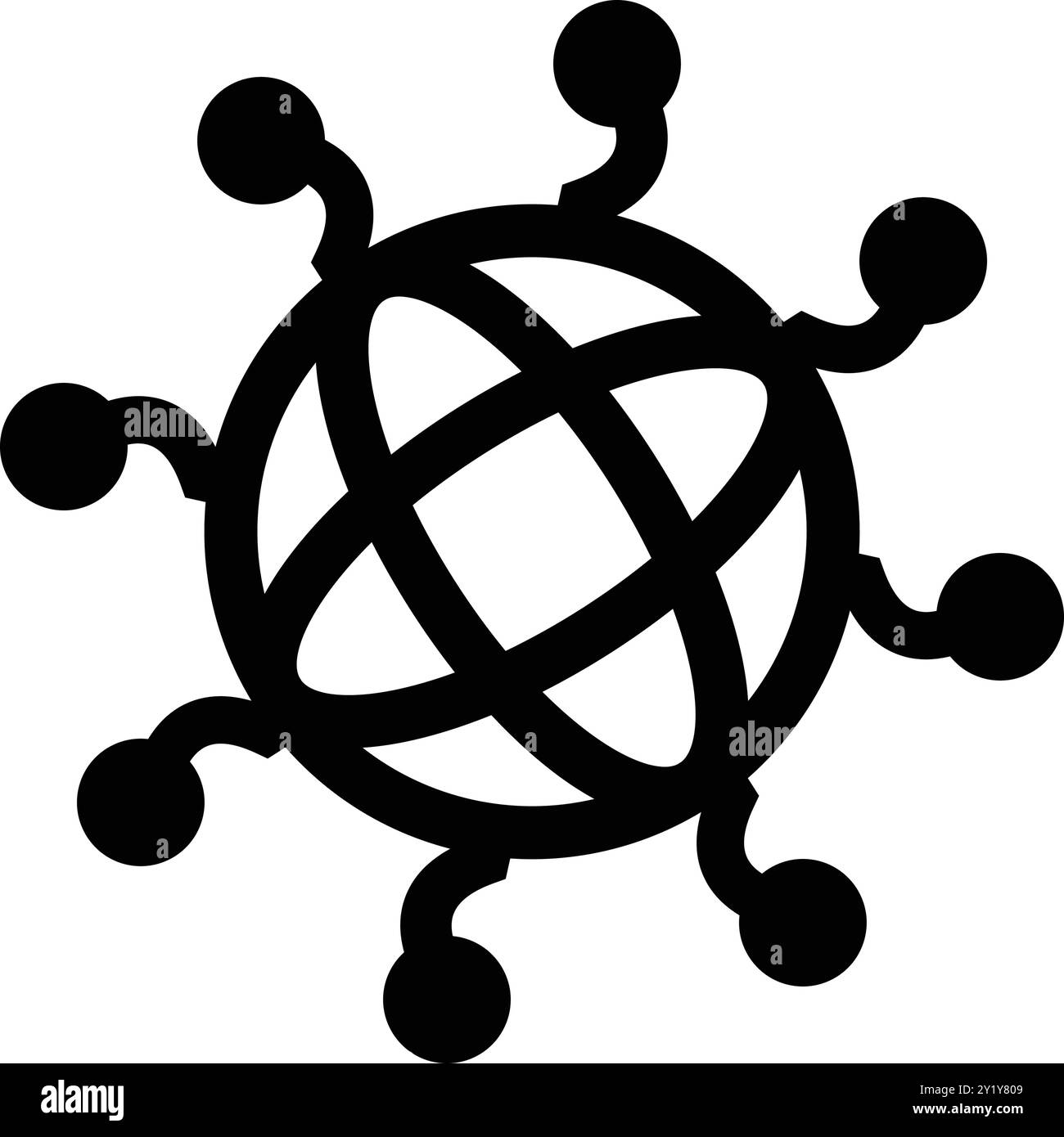 CDN, global, conception d'icônes de réseau pour un usage commercial, web, médias imprimés ou tout type de projets de conception. Illustration de Vecteur