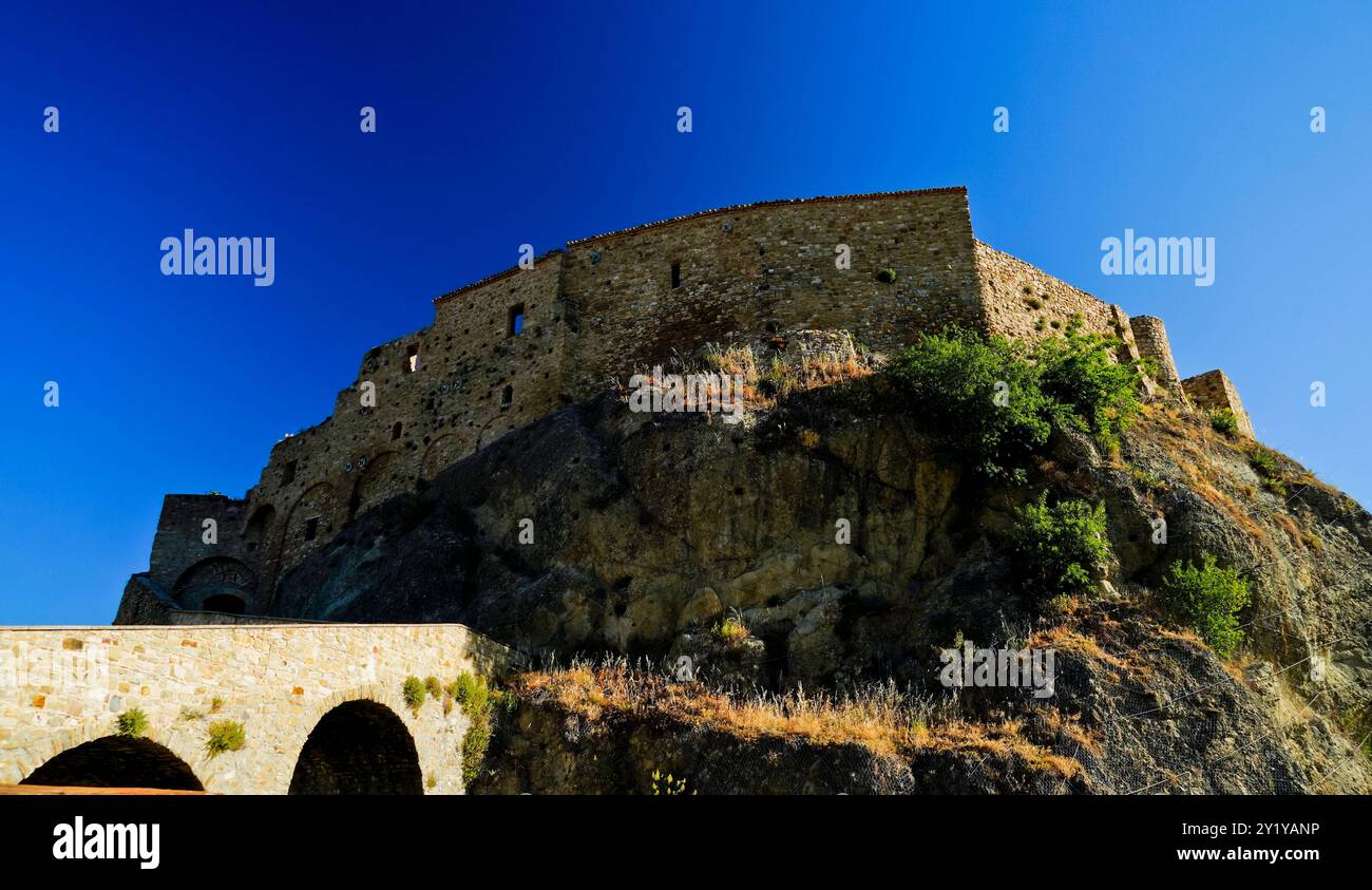 Laurenzana, château et église mère, Potenza, Italie Banque D'Images