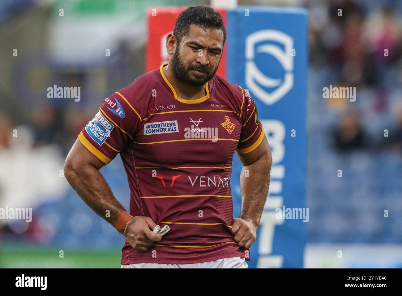 Huddersfield, Royaume-Uni. 08 septembre 2024. SEB Ikahihifo de Huddersfield Giants lors du match de Betfred Super League Round 25 Huddersfield Giants vs London Broncos au John Smith's Stadium, Huddersfield, Royaume-Uni, le 8 septembre 2024 (photo par Alfie Cosgrove/News images) à Huddersfield, Royaume-Uni le 9/8/2024. (Photo par Alfie Cosgrove/News images/SIPA USA) crédit : SIPA USA/Alamy Live News Banque D'Images