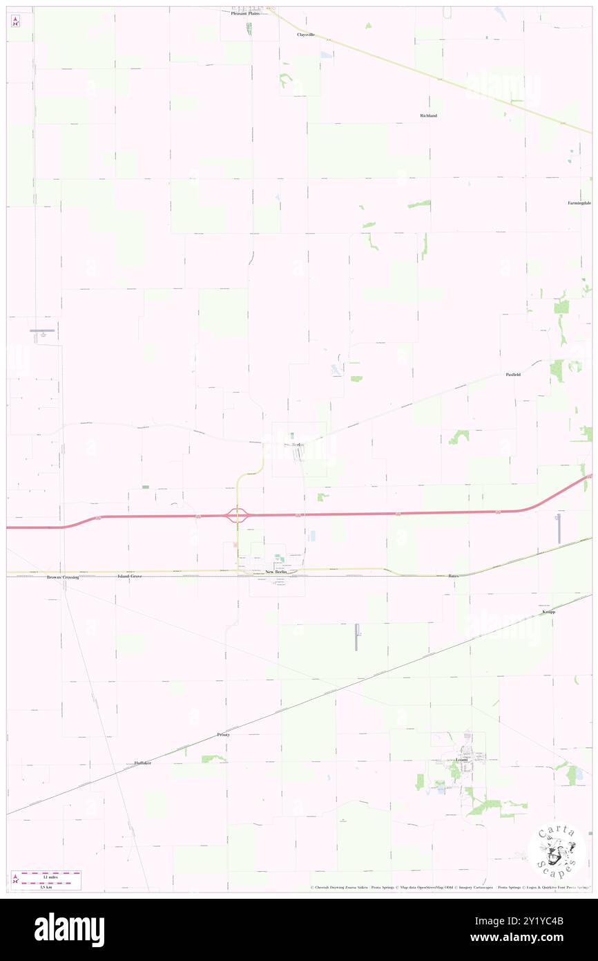 Berlin, Comté de Sangamon, US, États-Unis, Illinois, n 39 45' 32'', S 89 54' 11'', carte, Cartascapes carte publiée en 2024. Explorez Cartascapes, une carte qui révèle la diversité des paysages, des cultures et des écosystèmes de la Terre. Voyage à travers le temps et l'espace, découvrir l'interconnexion du passé, du présent et de l'avenir de notre planète. Banque D'Images