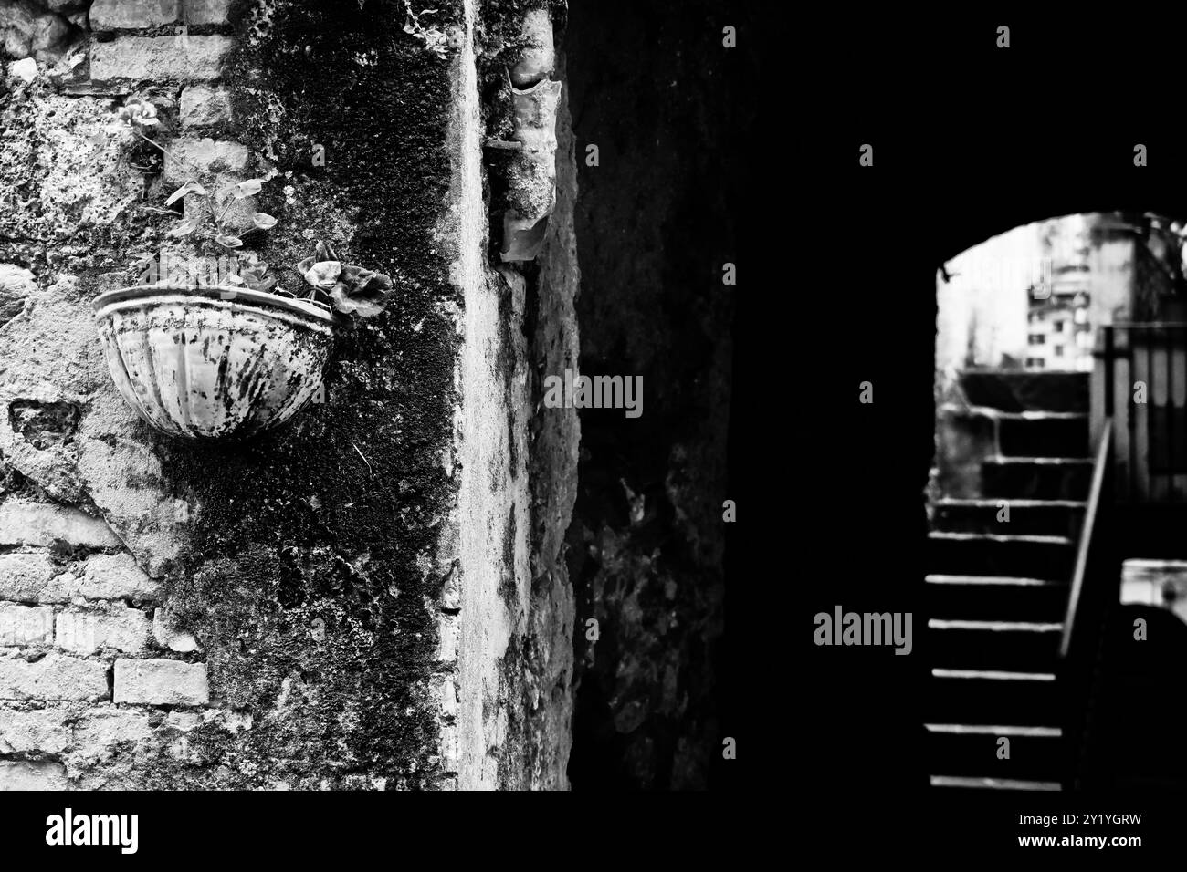 Lentiscosa, l'ancien village, Salerne, Campanie, Italie Banque D'Images