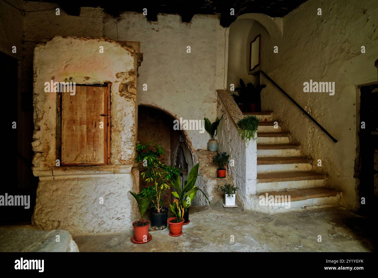 Lentiscosa, l'ancien village, Salerne, Campanie, Italie Banque D'Images