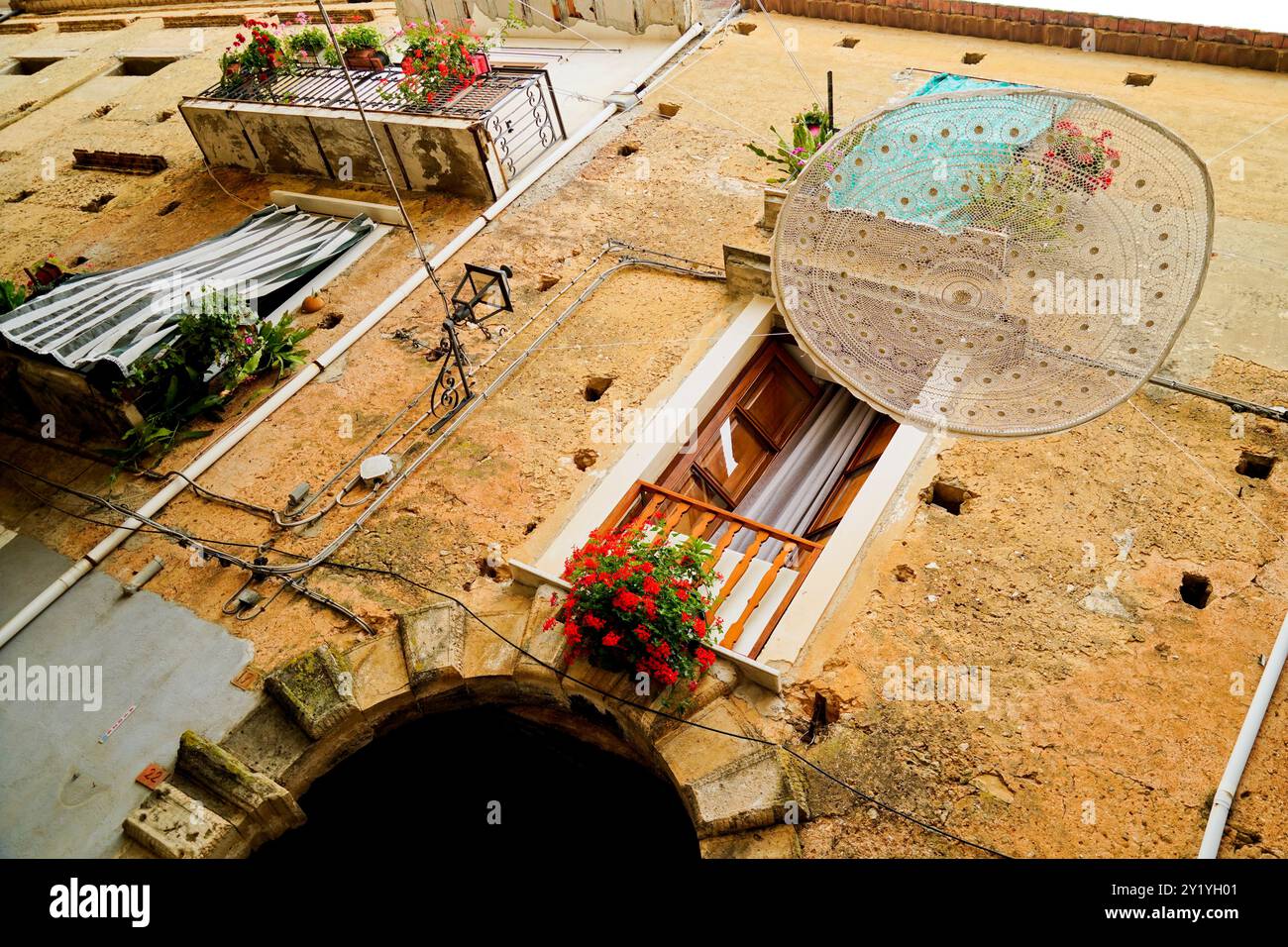 Lentiscosa, l'ancien village, Salerne, Campanie, Italie Banque D'Images