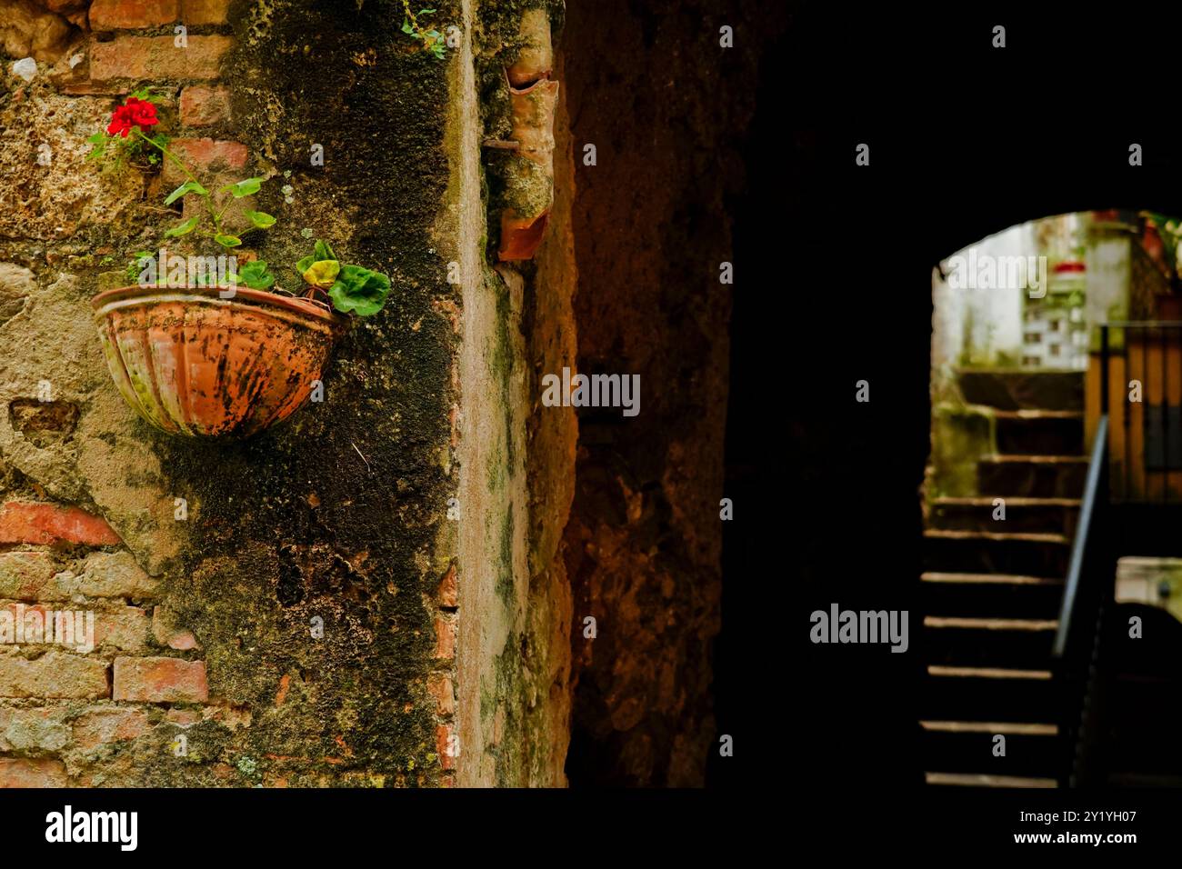 Lentiscosa, l'ancien village, Salerne, Campanie, Italie Banque D'Images